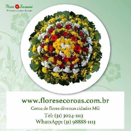 Foto 1 - Coroa de flores em raposos e caet