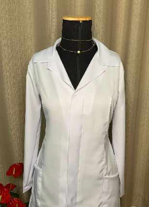 Foto 1 - Jaleco branco- jaleco enfermagem- jaleco feminino